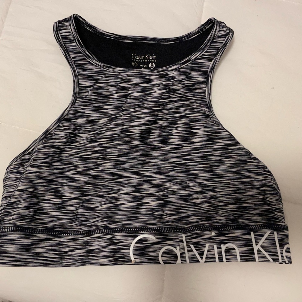 Calvin Klein high neck sports bra performance wick